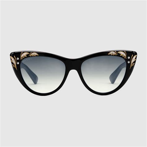 gucci cat eye white sunglasses|luxury designer sunglasses cat eye.